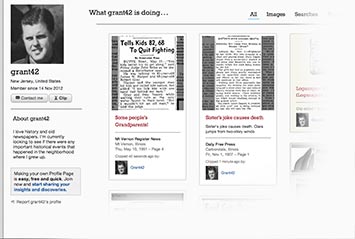 Profile page on San Francisco Examiner Archive